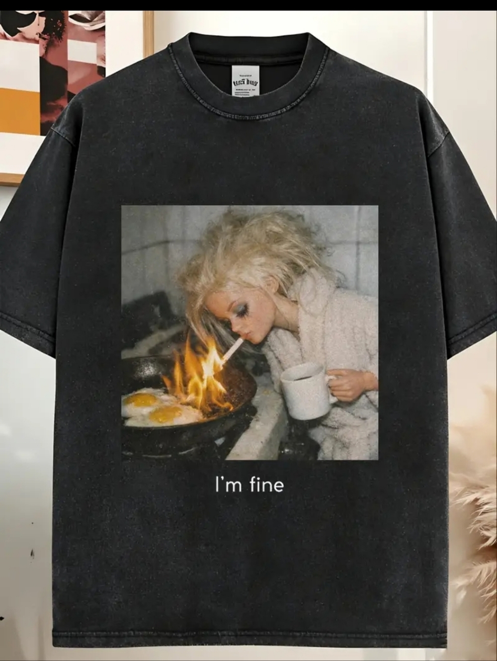 Graphic 'I'm Fine' T Shirt 100% Cotton